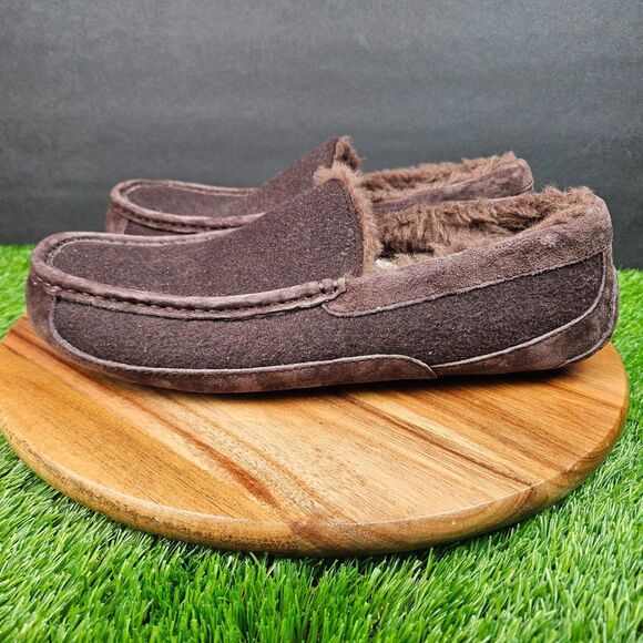 UGG Ascot Mens Size 10 Brown Casual Comfort Slip On Sheepskin Shoes Slippers main image 7